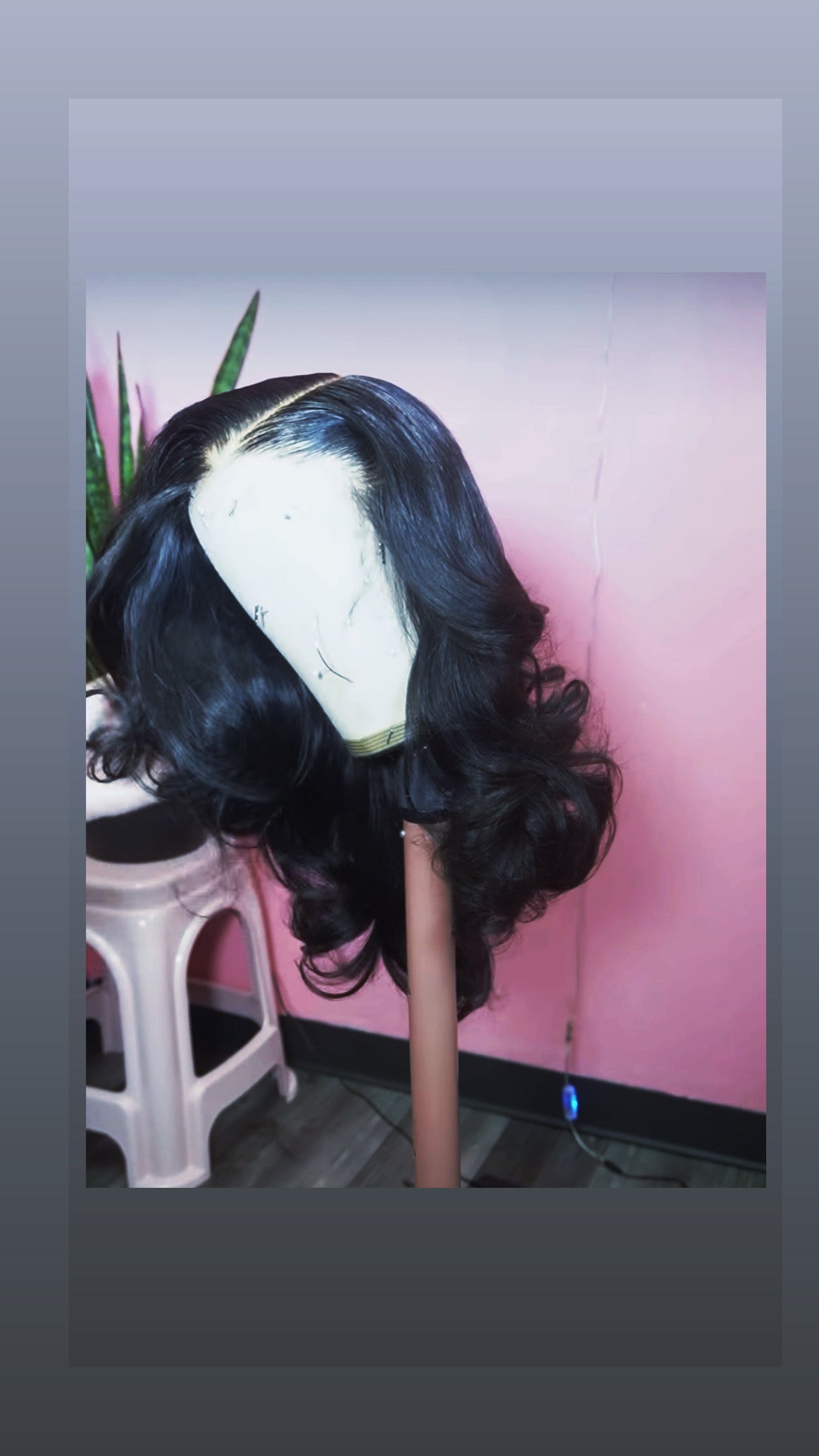 22” 6x6 glueless wig